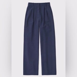 Abercrombie & Fitch Navy Wide-Leg Pants